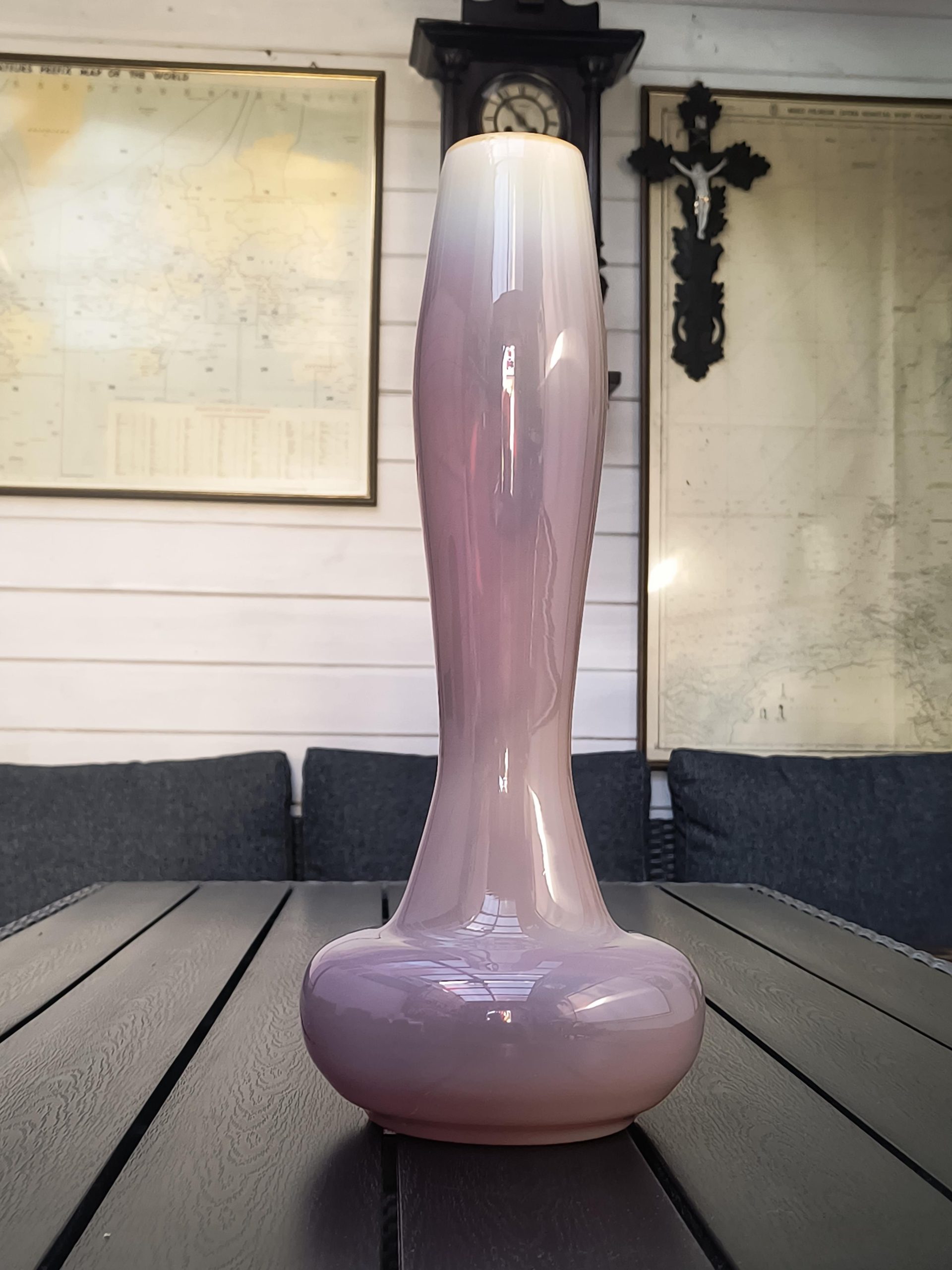 Wazon szklany różowy HERKULES - Huta Szkła SUDETY