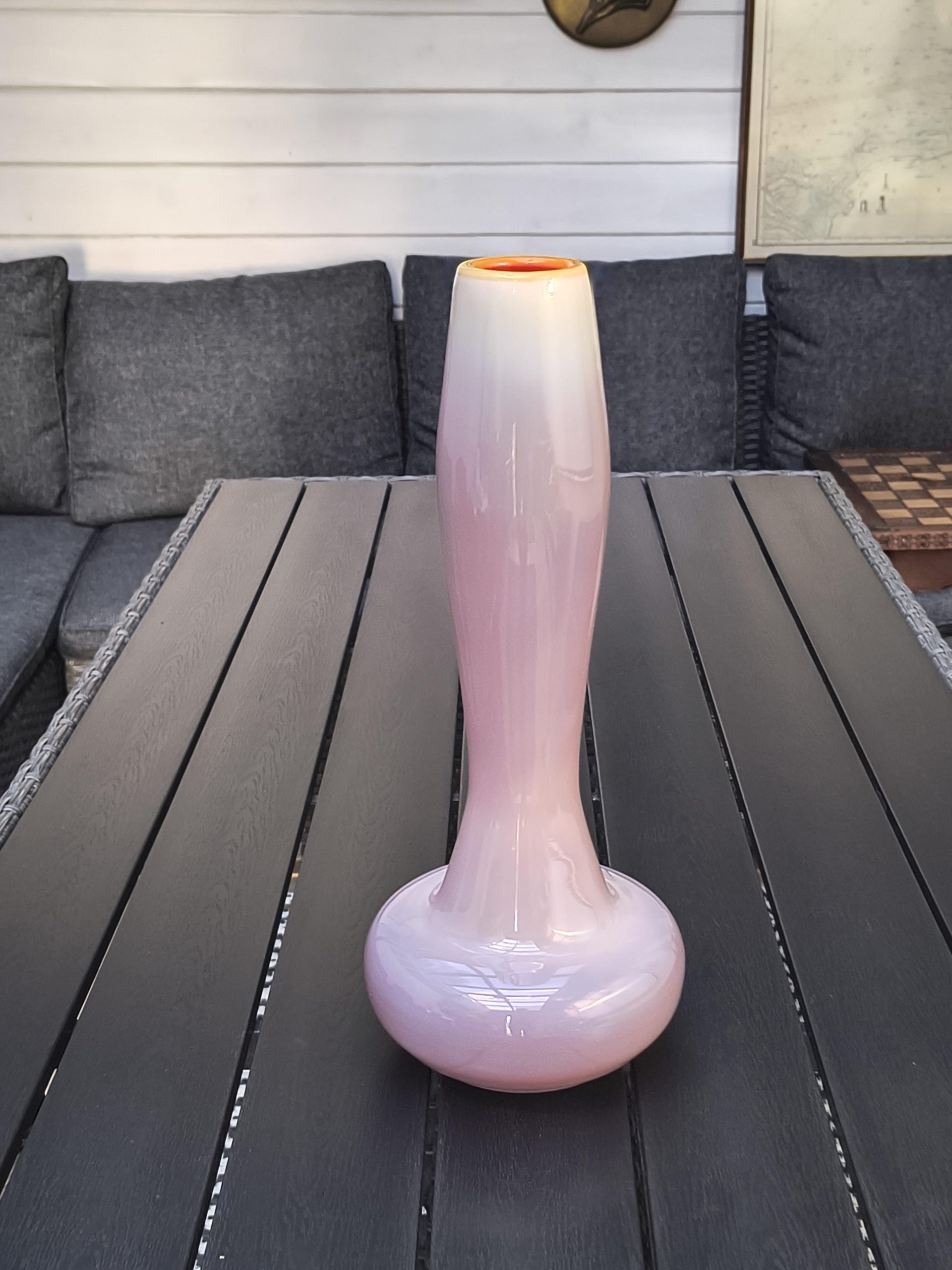 Wazon szklany różowy HERKULES - Huta Szkła SUDETY