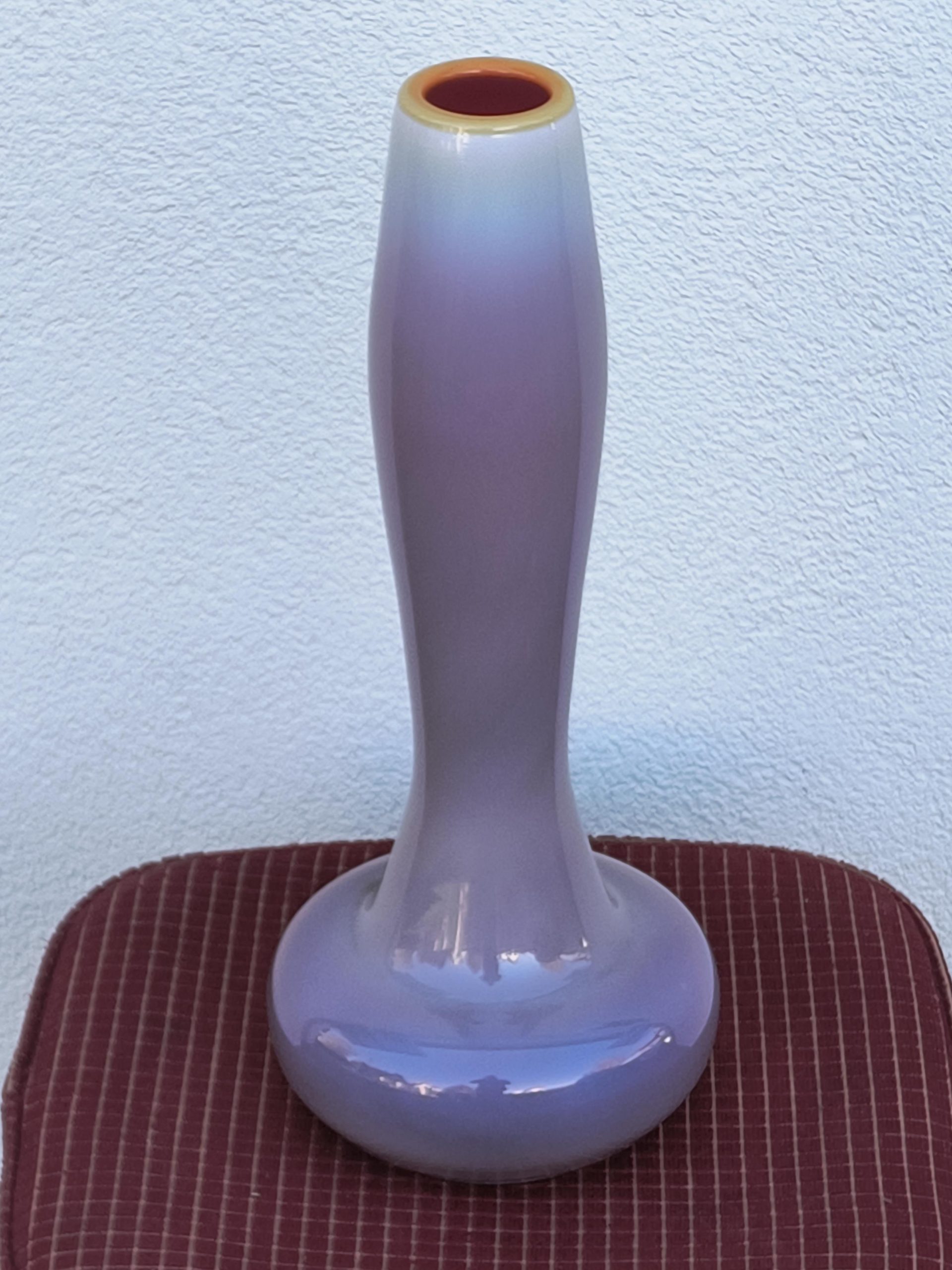 Wazon szklany różowy HERKULES - Huta Szkła SUDETY