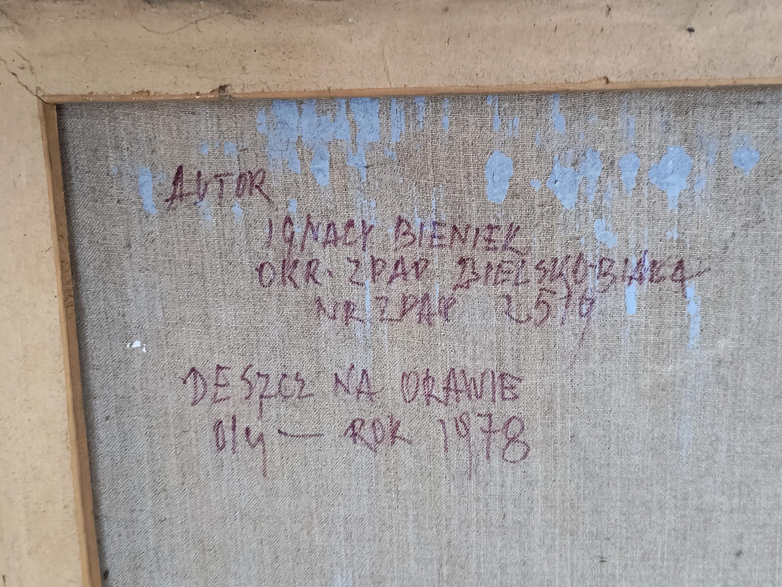 Obraz "Deszcz na Orawie" Ignacy Bieniek, 1978 r.