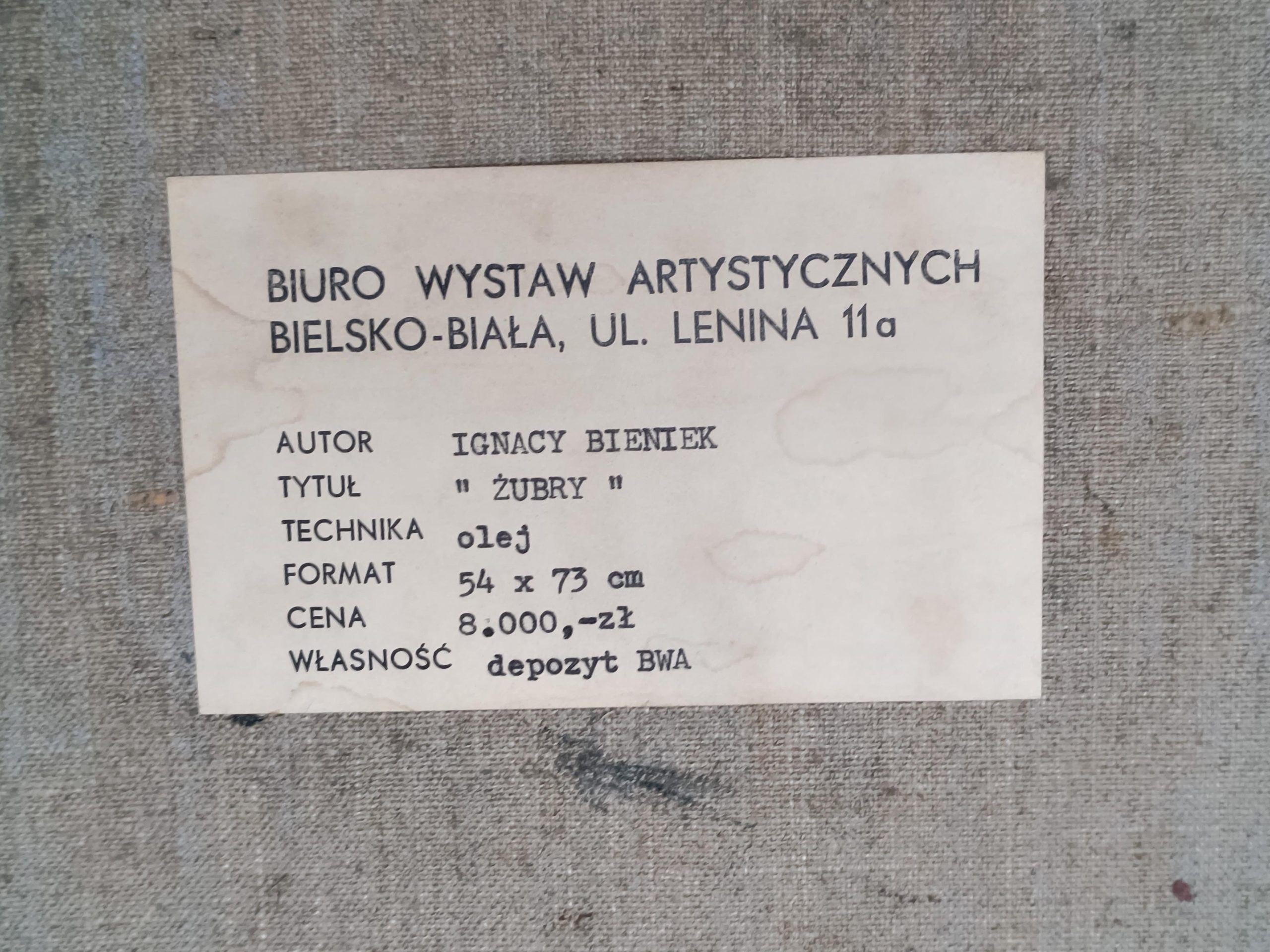 Obraz „Żubry” Ignacy Bieniek