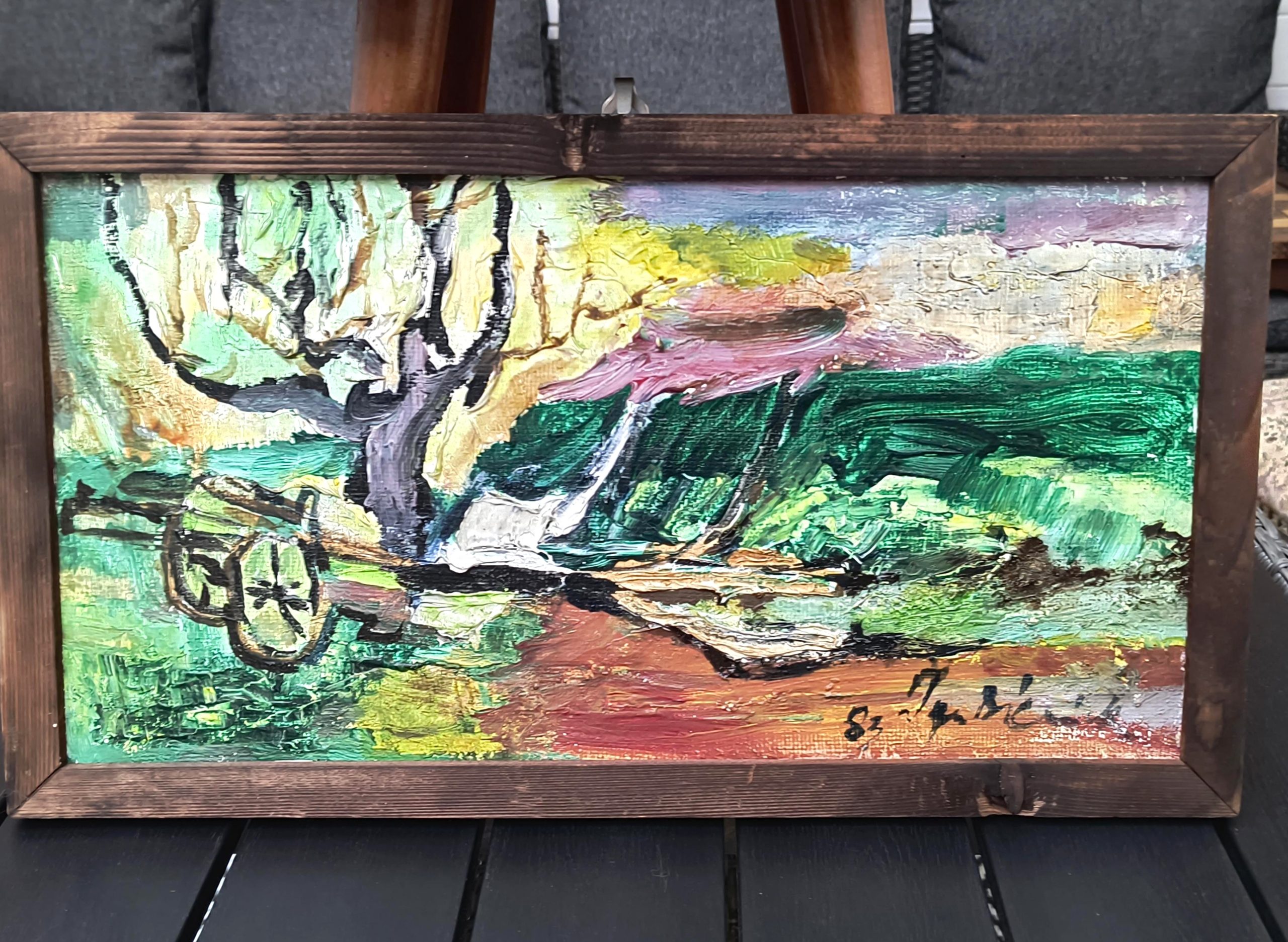 Obraz „Stary pług w polu” Ignacy Bieniek, 1983 r.