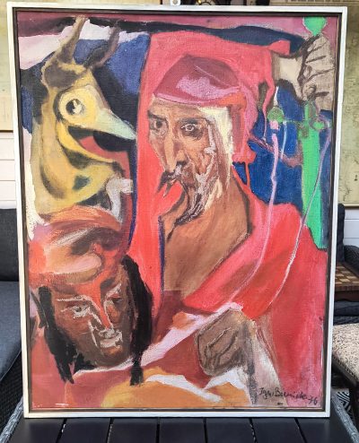 Obraz „Przebierańcy” Ignacy Bieniek, 1976 r.