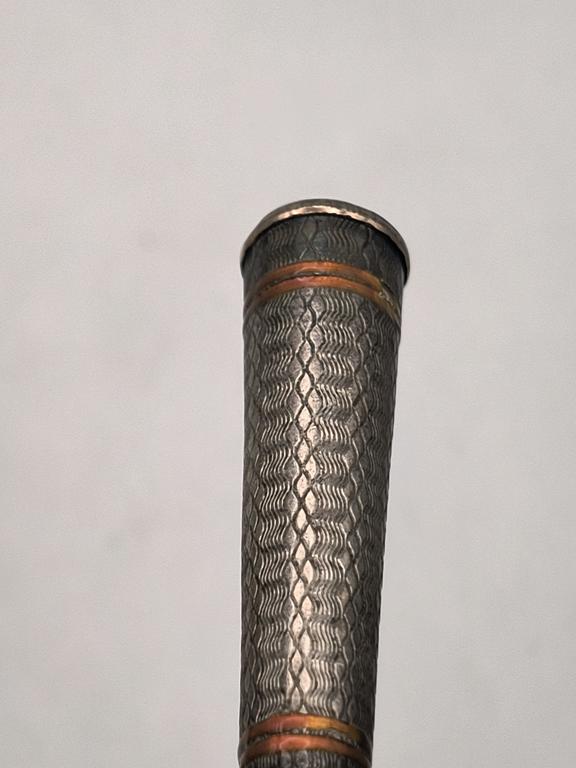 Cygarniczka z bursztynowym ustnikiem - ECHT SILBER u. BERNSTEIN