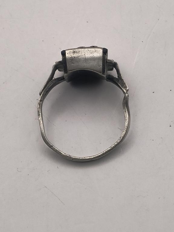 Sygnet z monogramem - kamień onyx