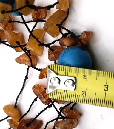 Naszyjnik z bursztynem i turkusem