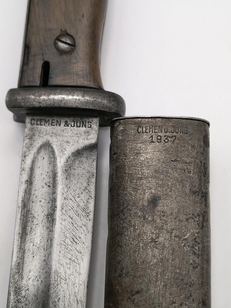 Bagnet niemiecki MAUSER - 1937,  Clemen & Jung z Solingen
