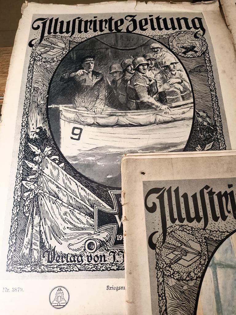 Zestaw oryginalnych gazet z okresu pierwszej wojny światowej - "Illustrirte Zeitung" 1916 r.