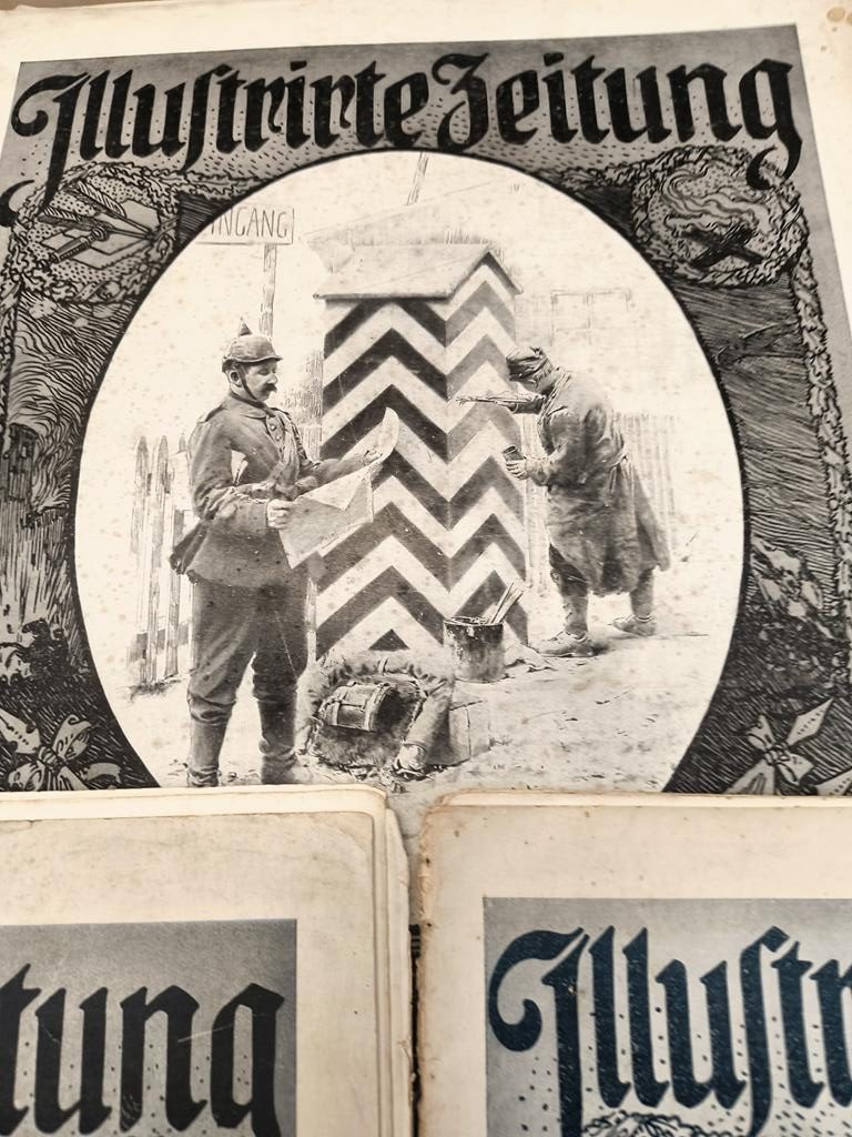 Zestaw oryginalnych gazet z okresu pierwszej wojny światowej - "Illustrirte Zeitung" 1916 r.