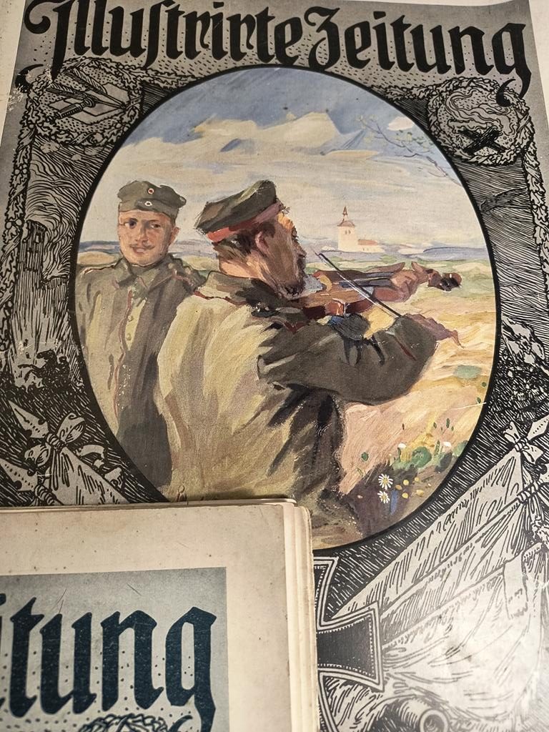 Zestaw oryginalnych gazet z okresu pierwszej wojny światowej - "Illustrirte Zeitung" 1916 r.