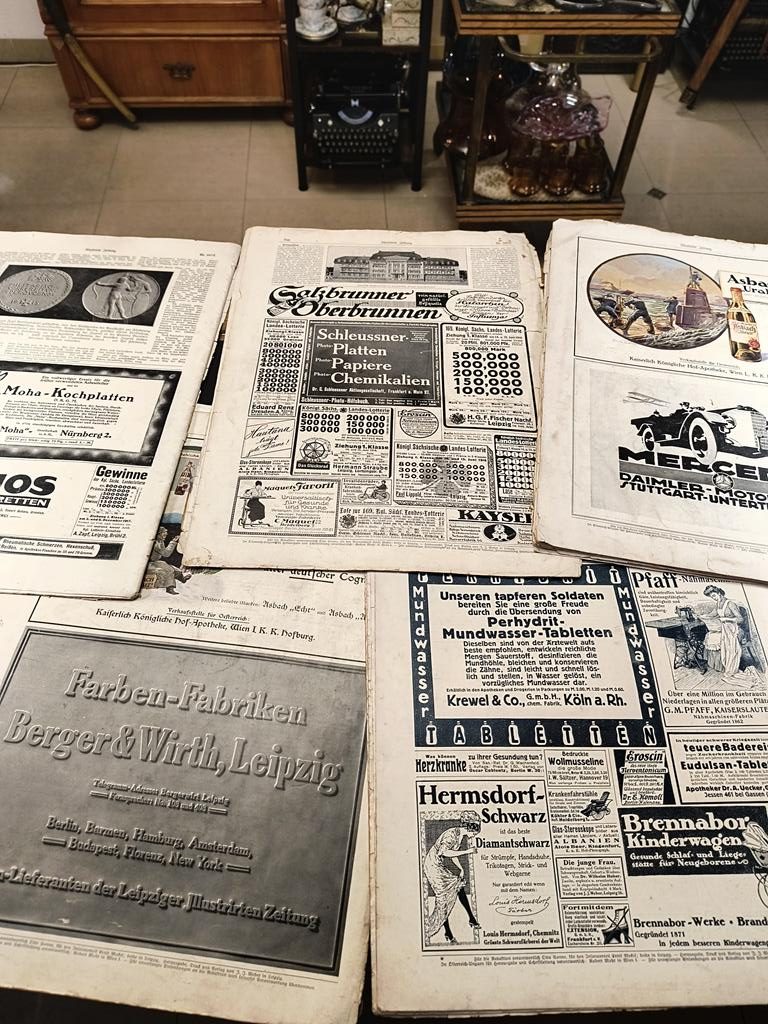 Zestaw oryginalnych gazet z okresu pierwszej wojny światowej - "Illustrirte Zeitung" 1916 r.