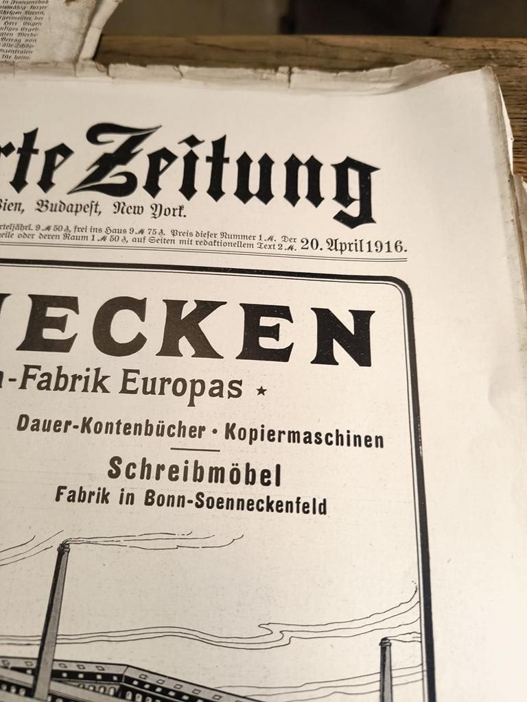 Zestaw oryginalnych gazet z okresu pierwszej wojny światowej - "Illustrirte Zeitung" 1916 r.