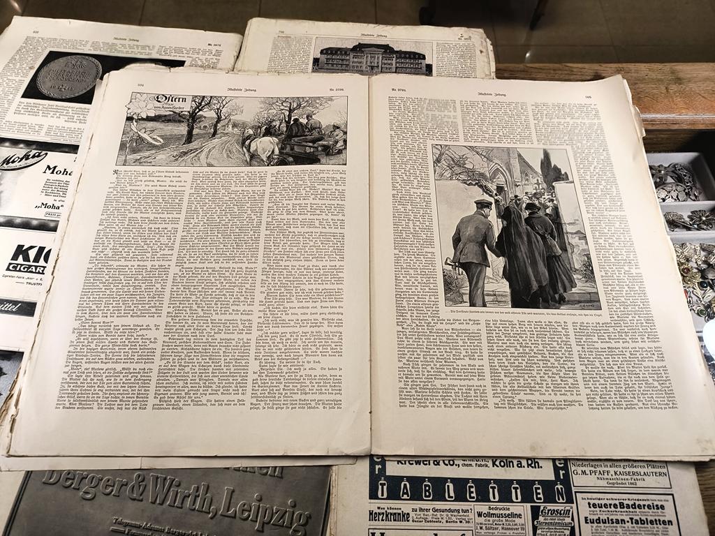 Zestaw oryginalnych gazet z okresu pierwszej wojny światowej - "Illustrirte Zeitung" 1916 r.