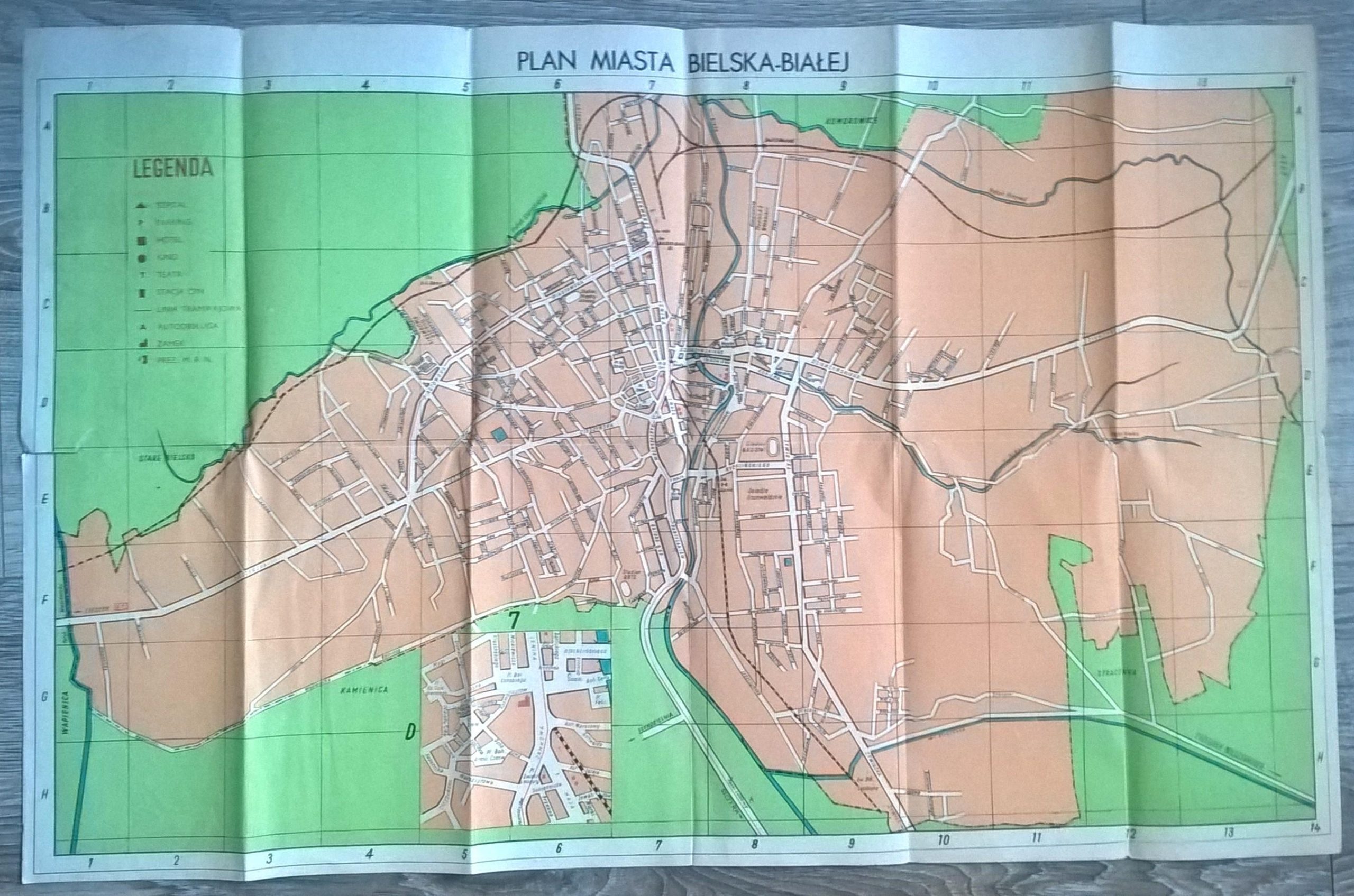 Plan miasta Bielska-Białej, 1967 r.