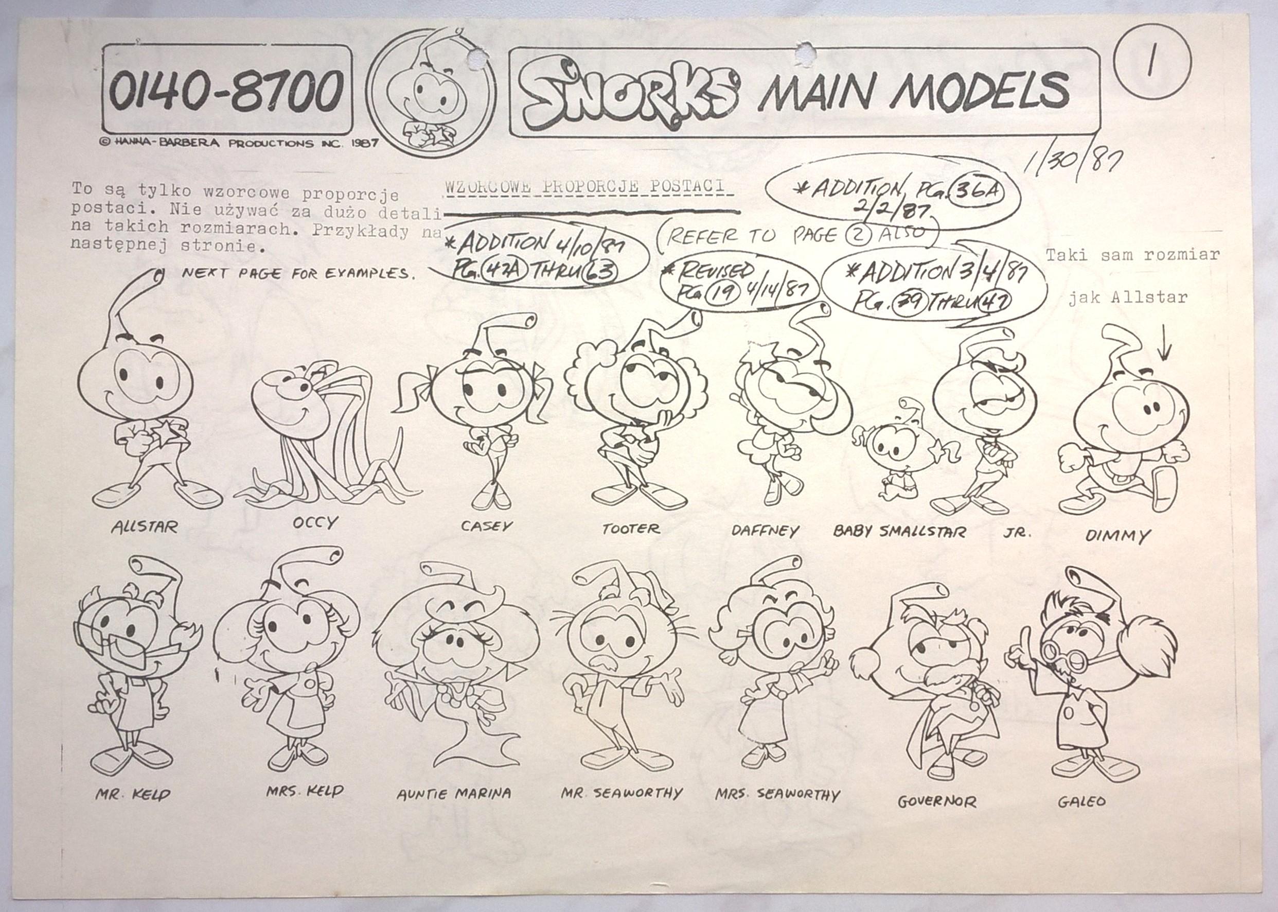 Oryginalny zestaw animacyjny z bajki THE FLINTSTONE KIDS - BEDROTTEN IN BEACH WEAR - Łobuzy w strojach kąpielowych, 1987 r.