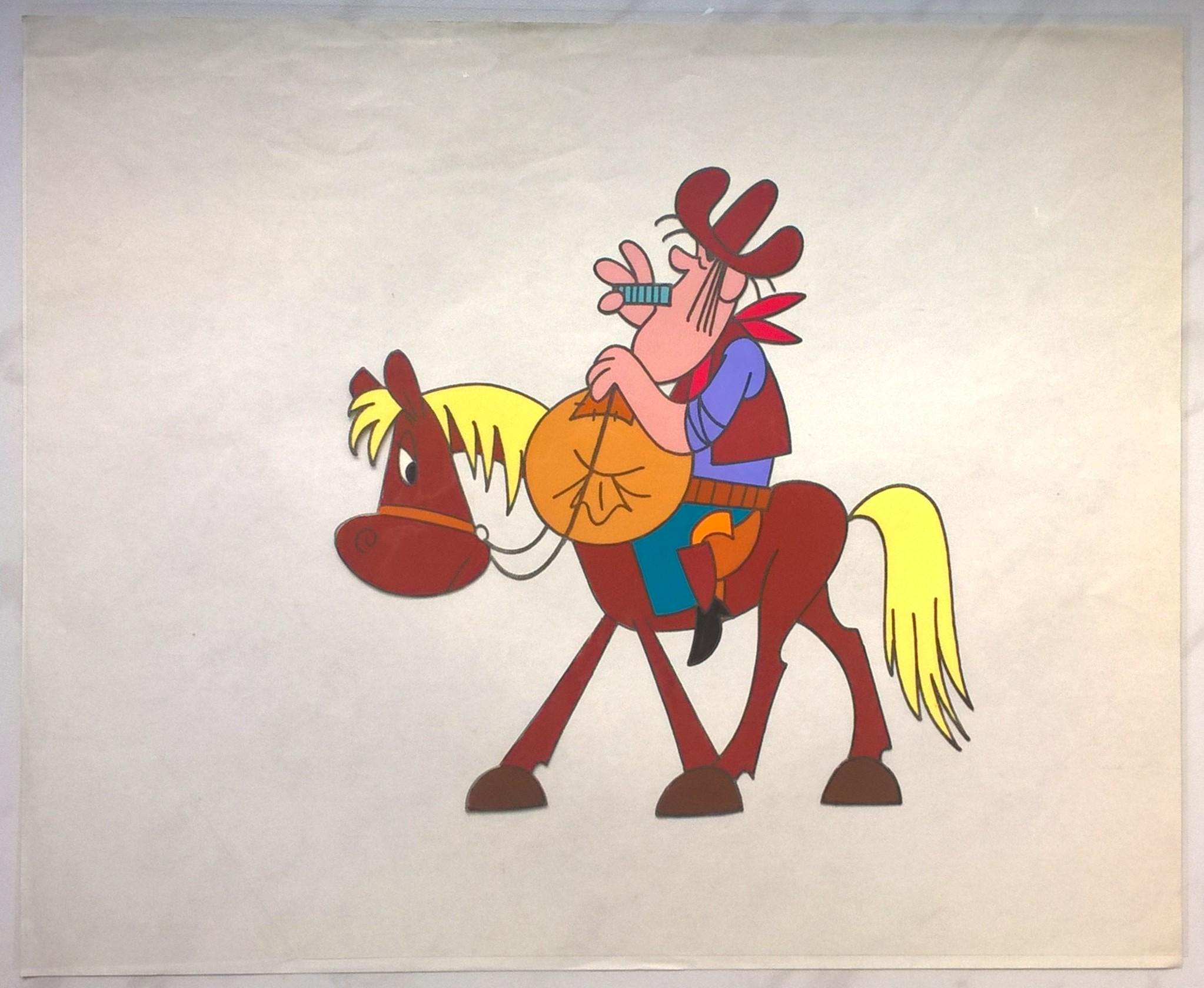 Folia animacyjna z bajki “Bolek i Lolek na Dzikim Zachodzie” – KOWBOJ NA KONIU