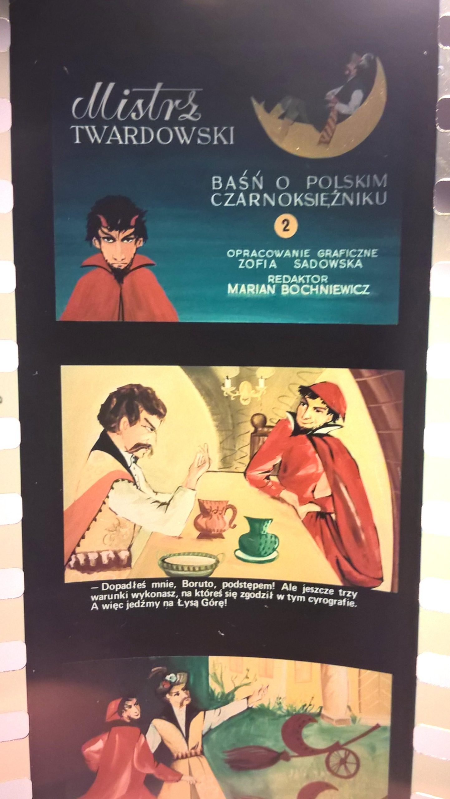 Bajka na projektor – przeźrocze „Mistrz Twardowski - Baśń o Polskim Czarnoksiężniku” - 2 części [13,14]