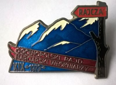 Odznaka turystyczna – XIX Ogólnopolski Rajd Narciarski Włókniarzy 1979 RAJCZA