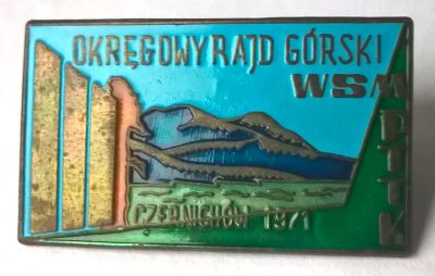 Odznaka turystyczna PTTK - Okręgowy Rajd Górski WSM - Czernichów 1971