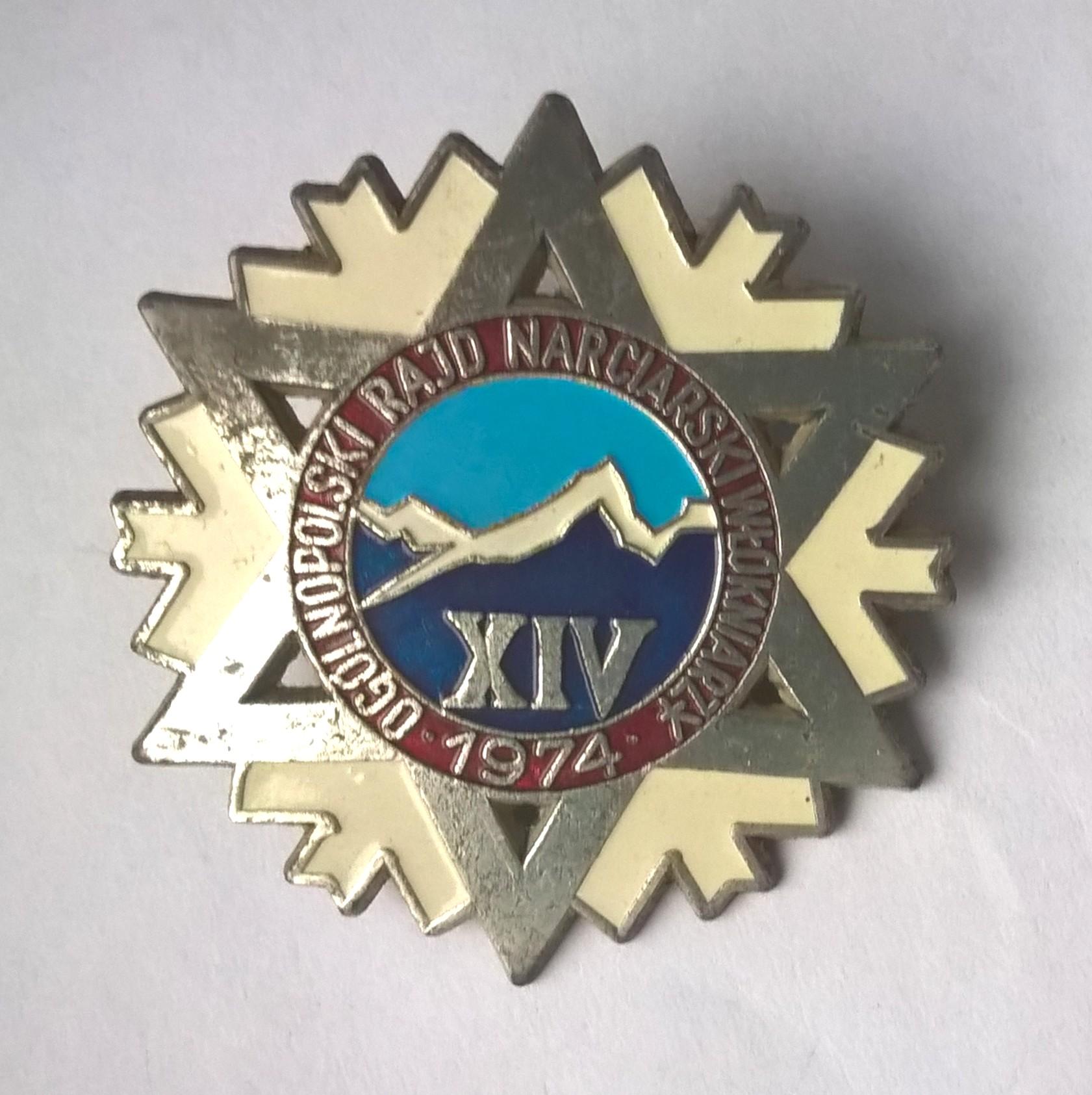 Odznaka turystyczna - XIV Ogólnopolski Rajd Narciarski Włókniarzy 1974