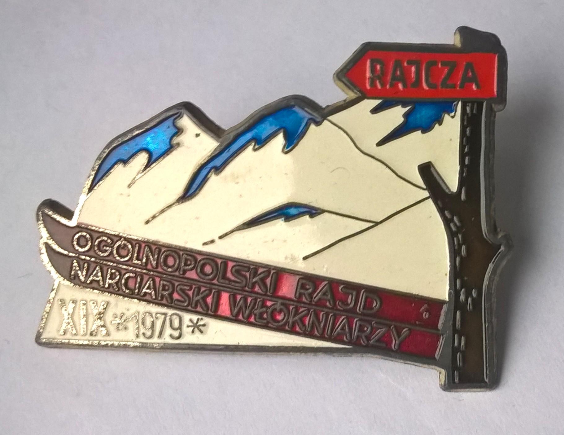 Odznaka turystyczna - XIX Ogólnopolski Rajd Narciarski Włókniarzy RAJCZA 1979
