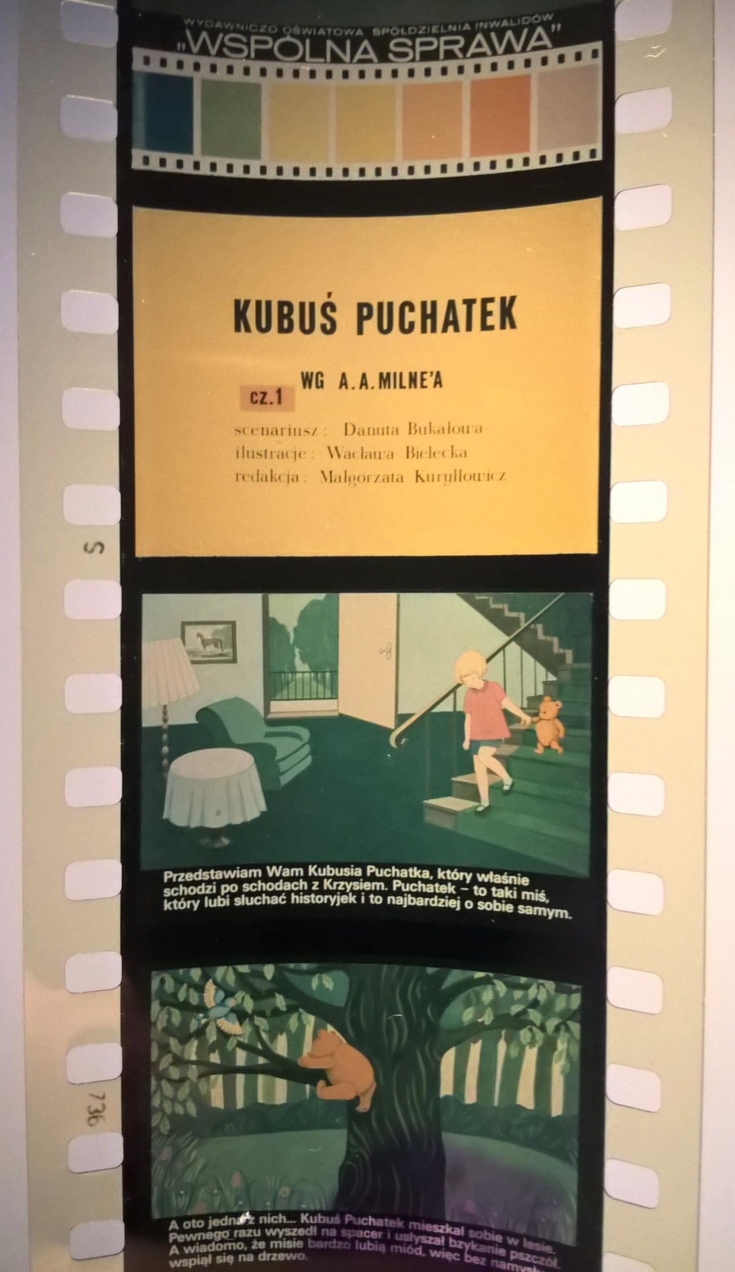 Bajka na projektor – przeźrocze „KUBUŚ PUCHATEK” wg A. A. Milne'a [35]