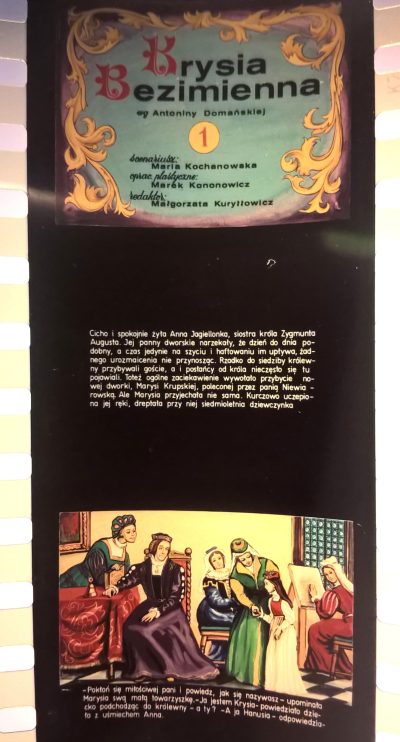 Bajka na projektor – przeźrocze „Krysia Bezimienna” wg Antoniny Domańskiej, 2 części [36,37]