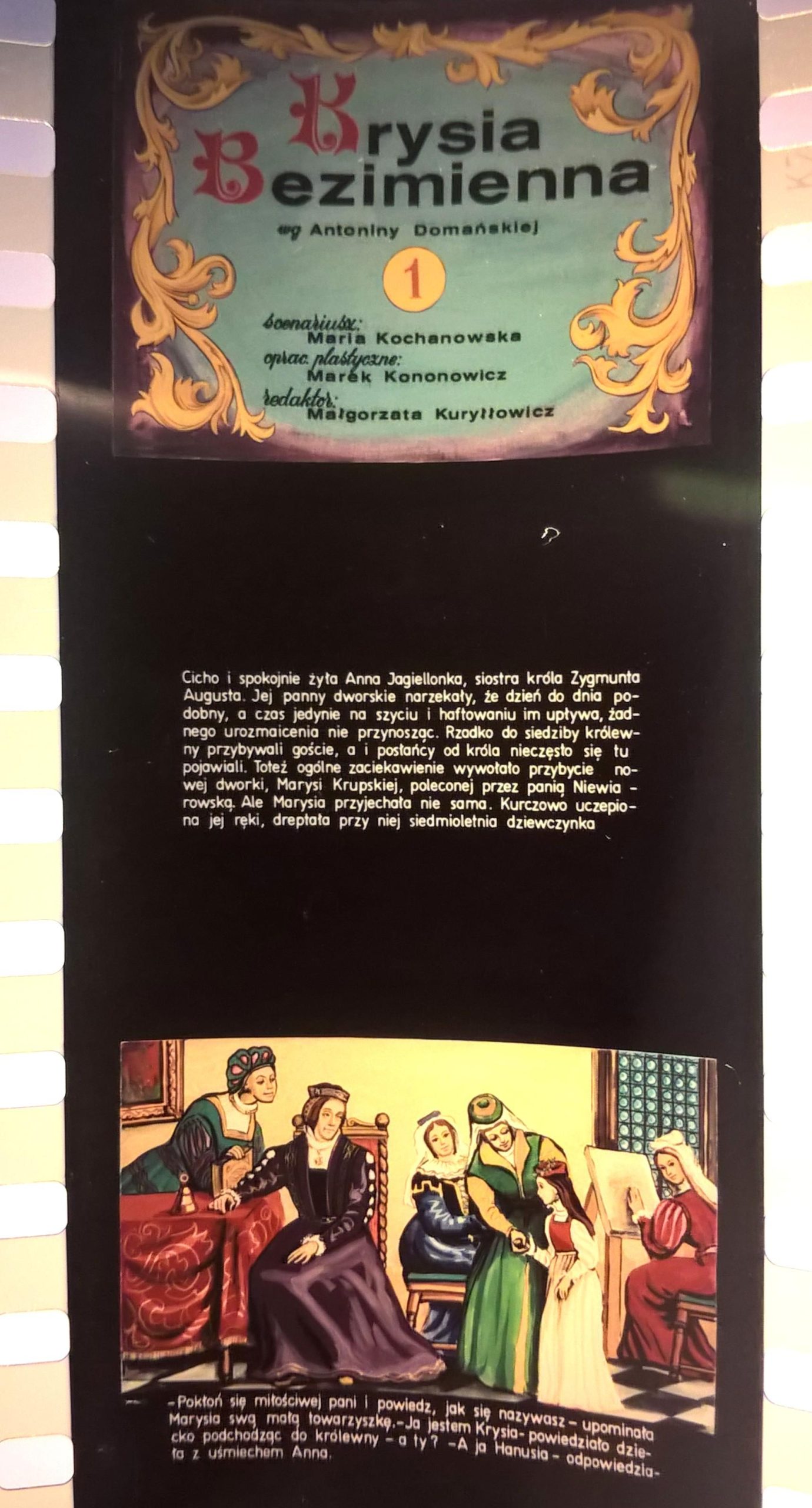 Bajka na projektor – przeźrocze „Krysia Bezimienna” wg Antoniny Domańskiej, 2 części [36,37]