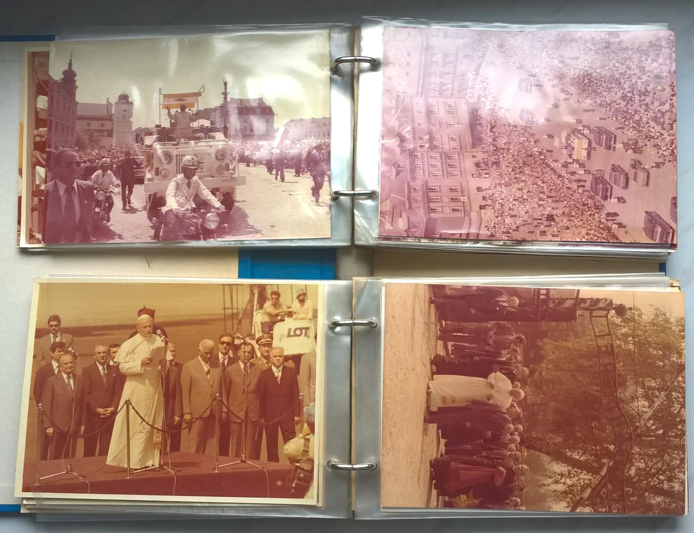 Album ze zdjęciami Papieża Jana Pawła II z pierwszej pielgrzymki do Polski w 1979 roku - podpis Biskupa Rakoczego