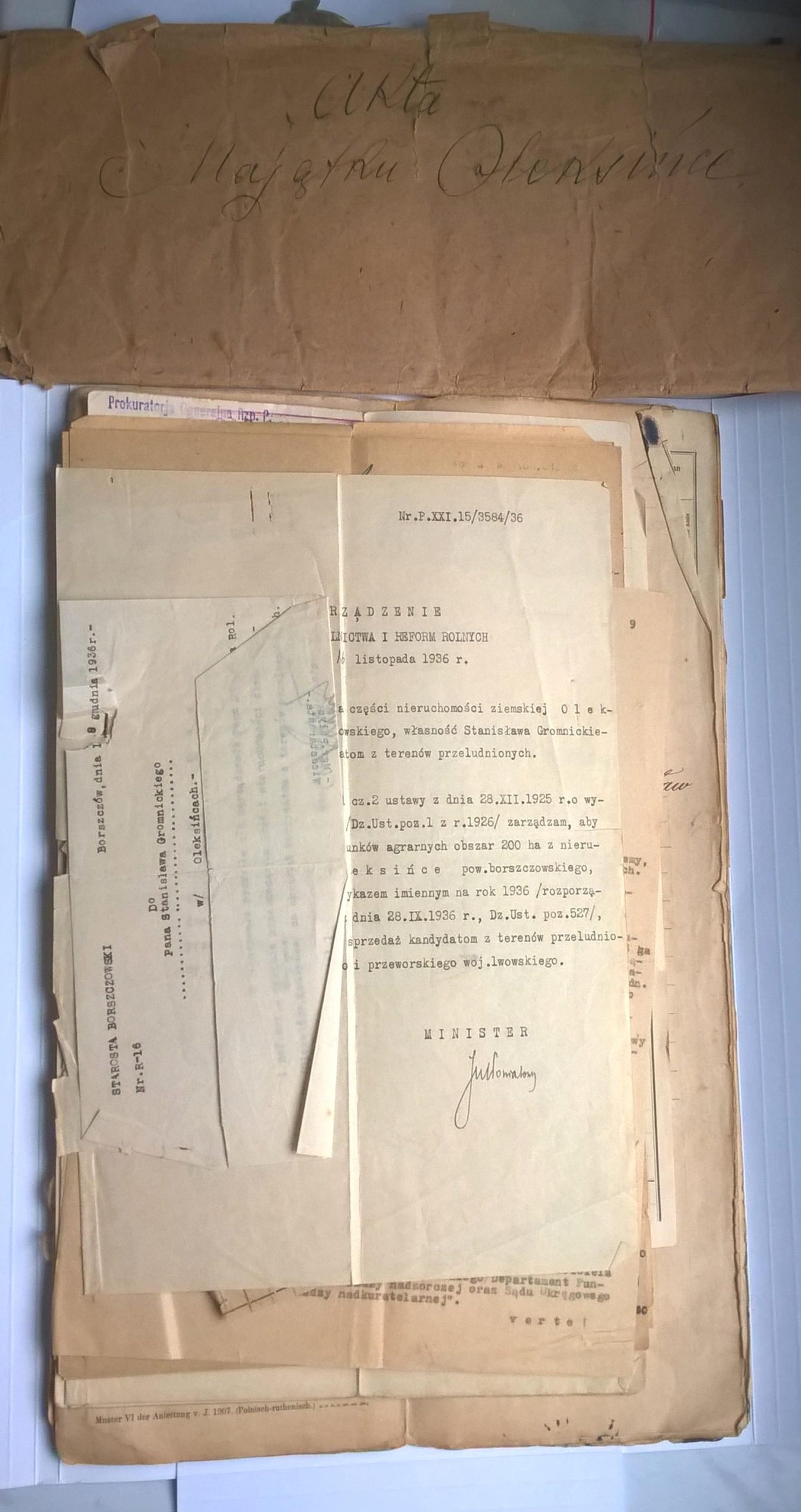Akta majątku Oleksińce - Kresy wschodnie