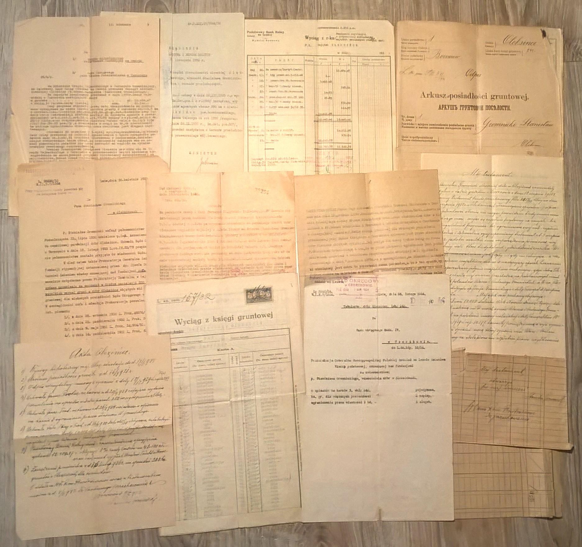 Akta majątku Oleksińce - Kresy wschodnie