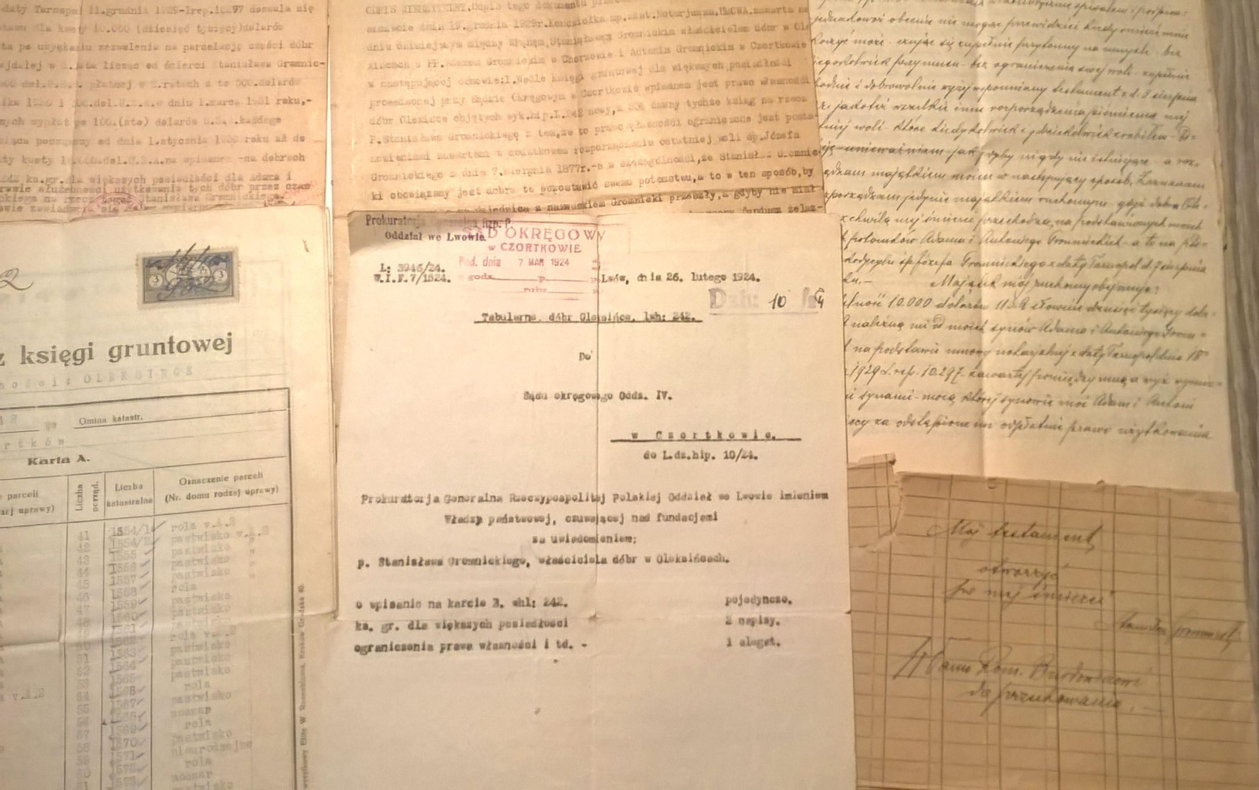 Akta majątku Oleksińce - Kresy wschodnie