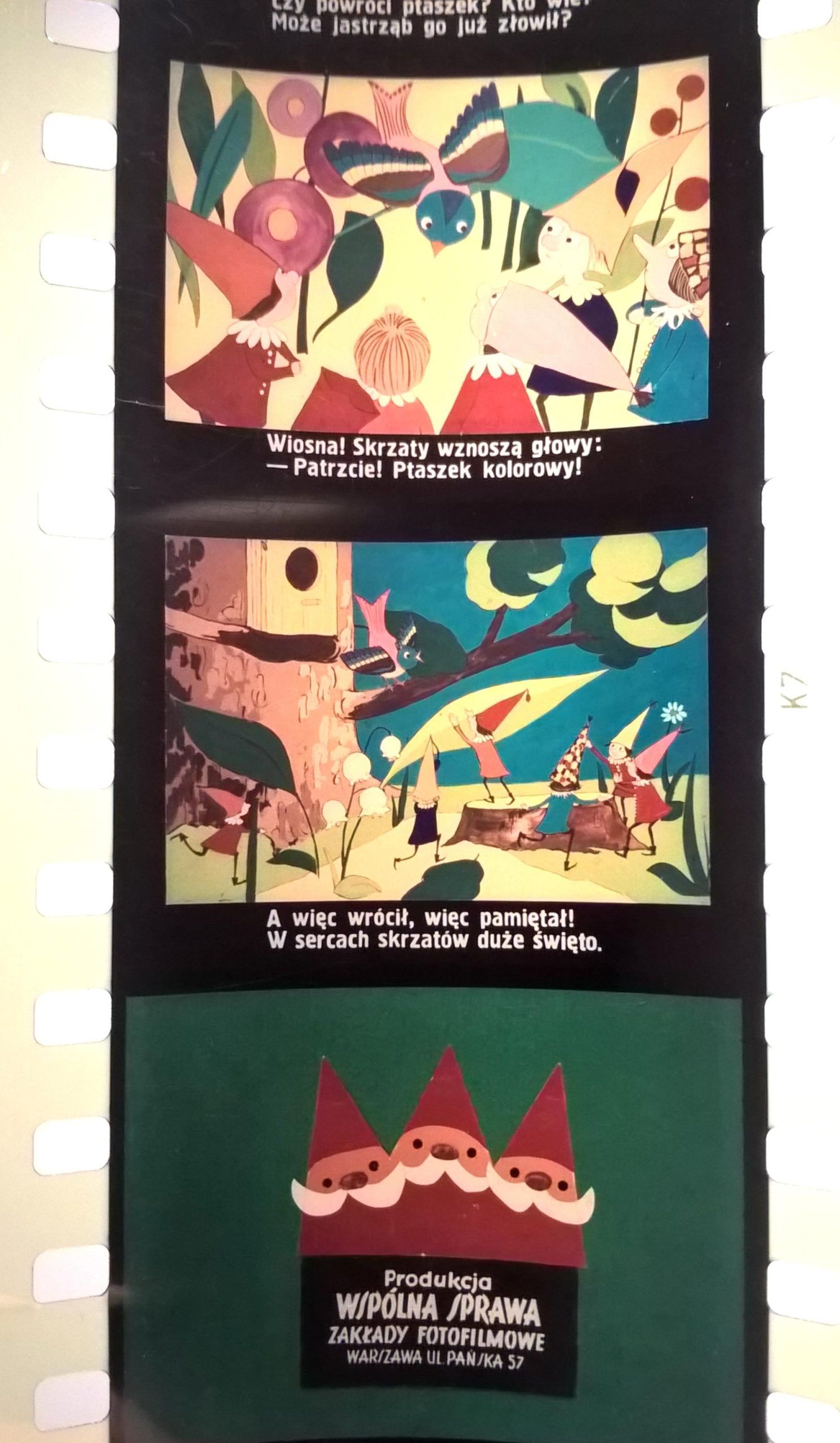 Bajka na projektor – przeźrocze „KRASNOLUDKI I PTASZEK” [90]