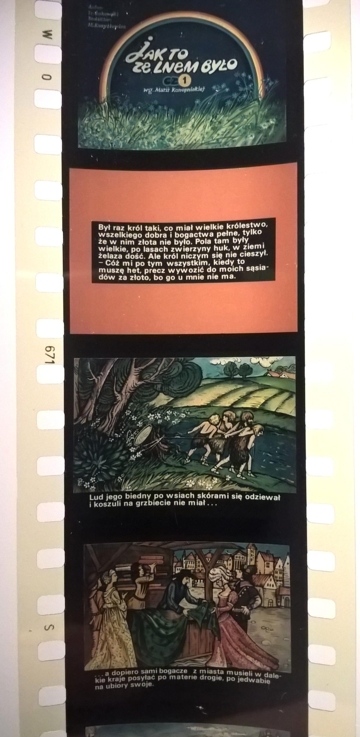 Bajka na projektor – przeźrocze „JAK TO ZE LNEM BYŁO” wg Marii Konopnickiej- 2 części [91]