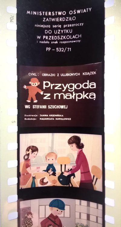 Bajka na projektor – przeźrocze „PRZYGODA Z MAŁPKĄ” wg Stefanii Szuchowej [50]