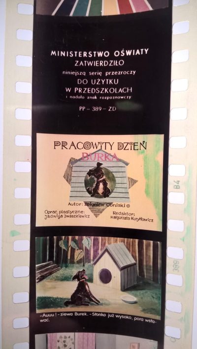 Bajka na projektor – przeźrocze „PRACOWITY DZIEŃ BURKA” [51]