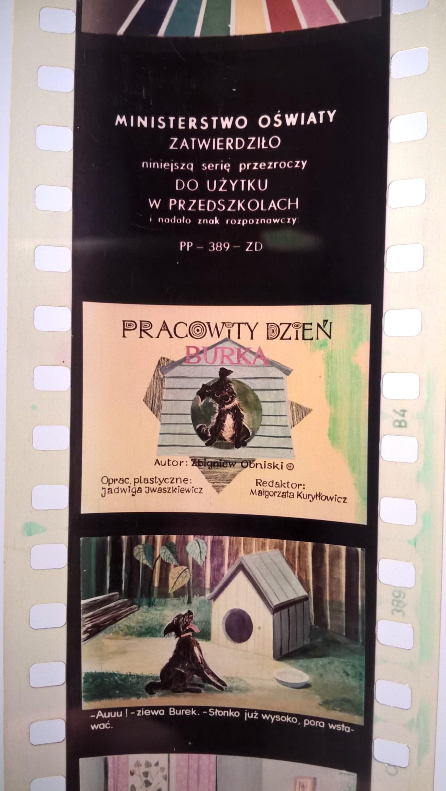 Bajka na projektor – przeźrocze „PRACOWITY DZIEŃ BURKA” [51]
