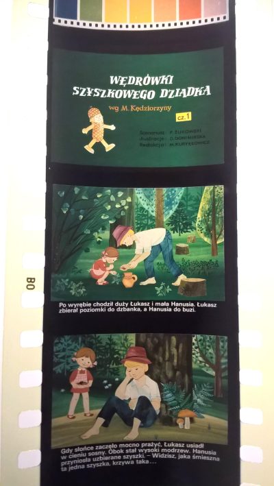 Bajka na projektor, przeźrocze – „WĘDRÓWKI SZYSZKOWEGO DZIADKA” wg M. Kędziorzyny, cz. 1 i 2
