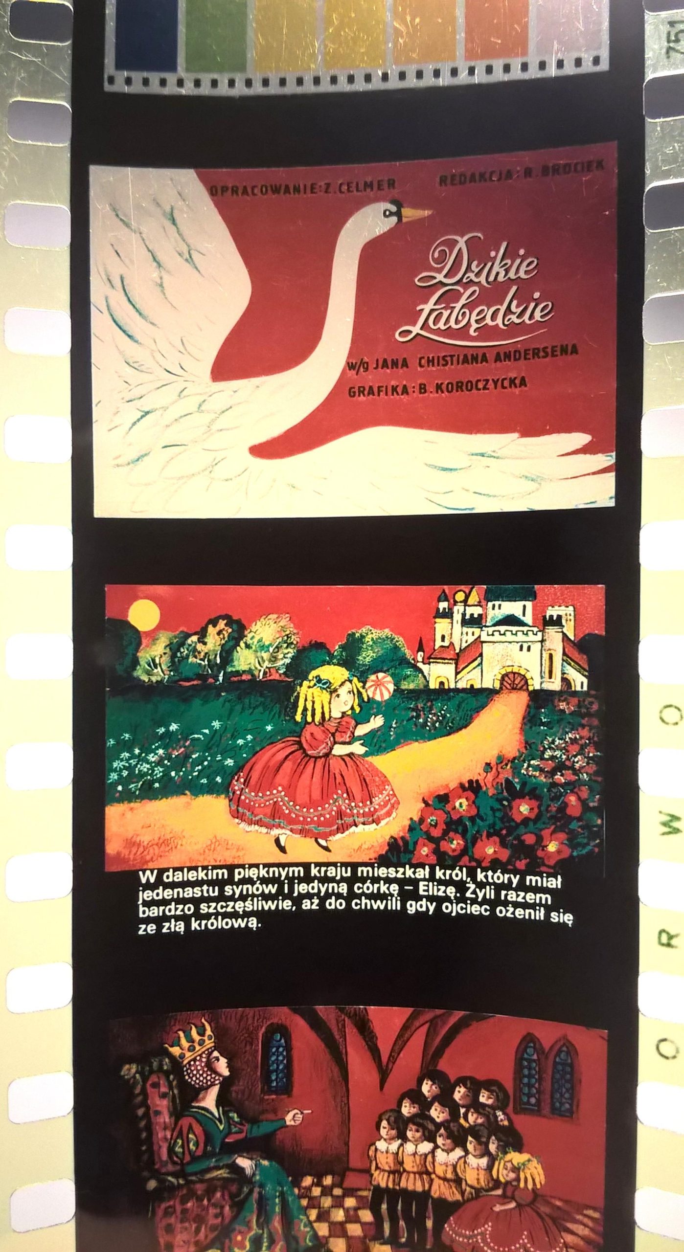 Bajka na projektor – przeźrocze „DZIEKIE ŁABĘDZIE” wg Jana Christiana Andersena