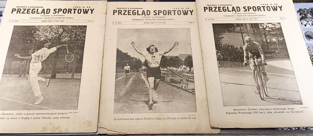 Czasopismo "Przegląd sportowy" - 3 numery z 1925 roku