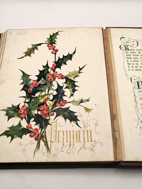 Książka "KWIATY I POEZJE" Maxymilian Fajans, Warszawa, 1883 r. - Wydanie z utworami Marii Konopnickiej i Adama Pługa - RZADKOŚĆ