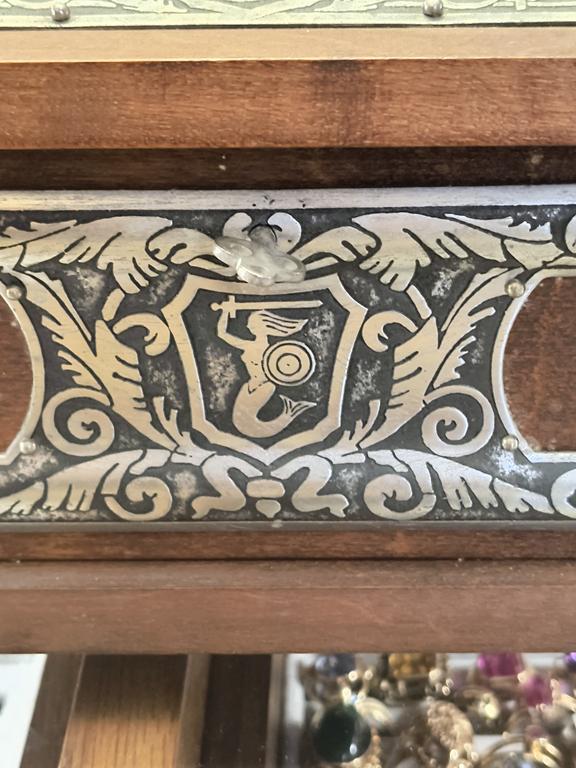 Drewniana szkatułka VARSOVIA – WARSZAWA – Spółdzielnia "Żoliborz", Zakład Rzemieślniczy W. Stosio