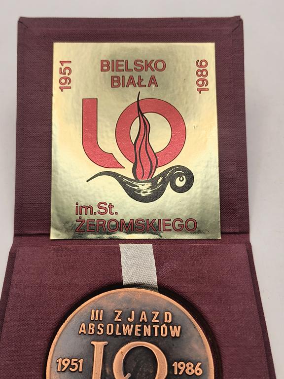 Medal - XXXV lat LO im. Stefana Żeromskiego w Bielsku-Białej - III Zjazd Absolwentów - 1986 r.