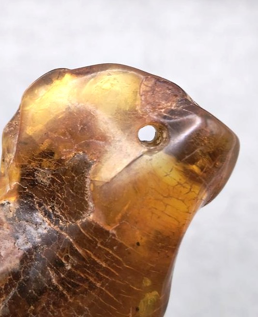 Duża zawieszka - bursztyn naturalny