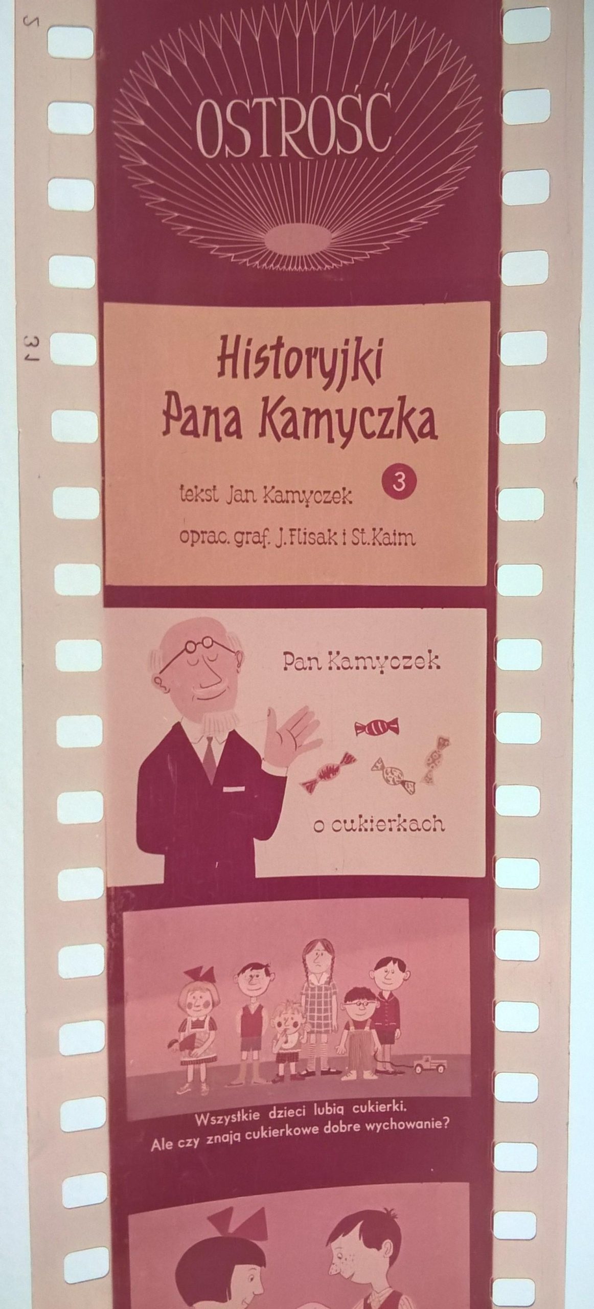 Zestaw przeźroczy, bajek na projektor – „HISTORYJKI PANA KAMYCZKA”, 3 części