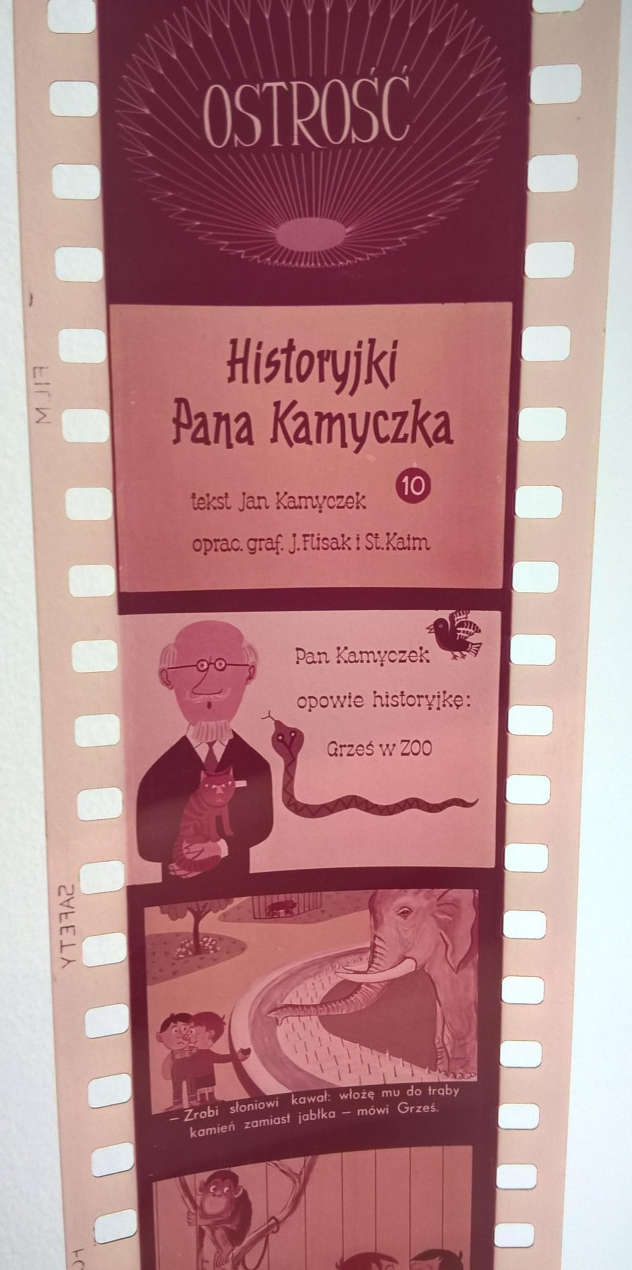 Zestaw przeźroczy, bajek na projektor – „HISTORYJKI PANA KAMYCZKA”, 3 części