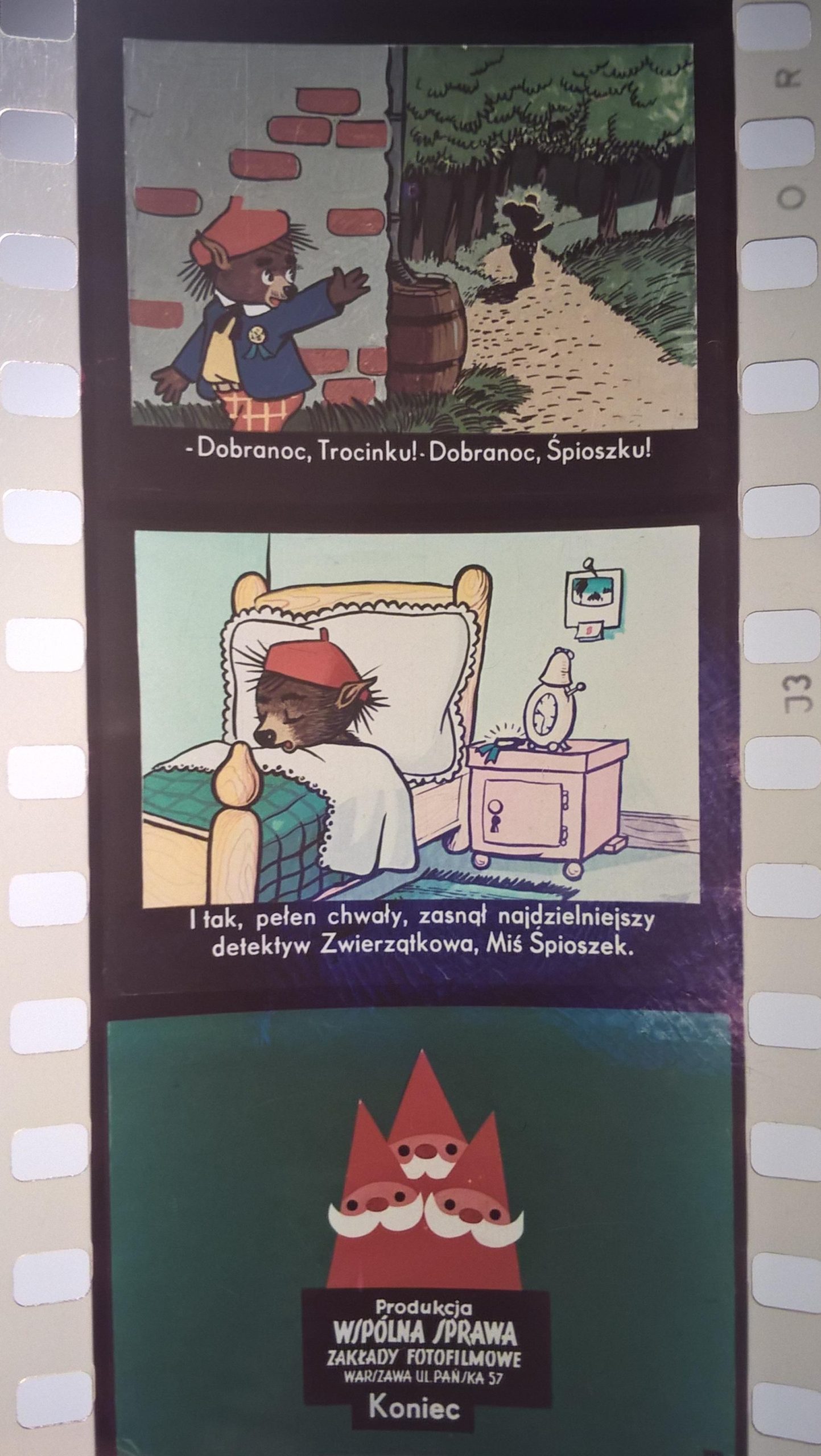 Zestaw przeźroczy, bajek na projektor – „ŚPIOSZEK I TROCINEK W ROLI DETEKTYWÓW”, 6 serii