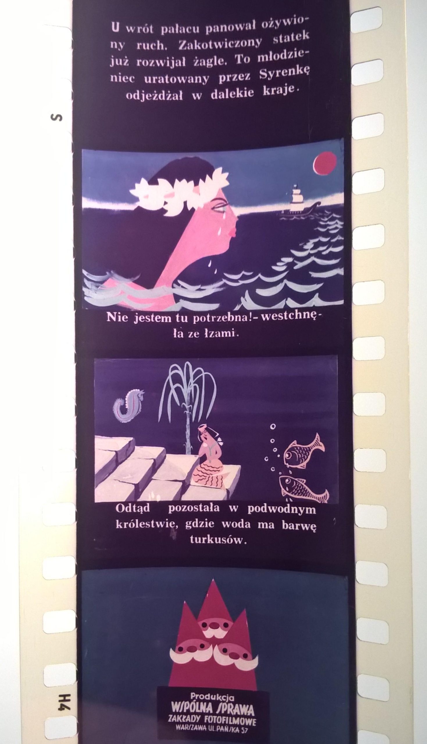 Bajka na projektor, przeźrocze – „NADWODNE WYPRAWY MAŁEJ SYRENKI” wg bajki Andersena pt. Mała Syrena" [94]