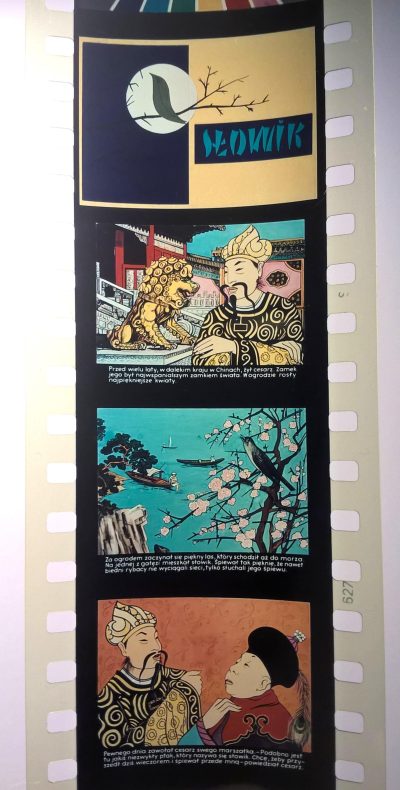 Bajka na projektor, przeźrocze „SŁOWIK” (bajka chińska)