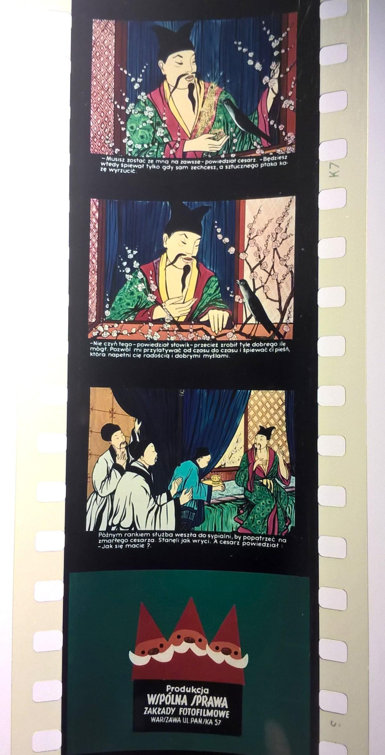 Bajka na projektor, przeźrocze „SŁOWIK” (bajka chińska)